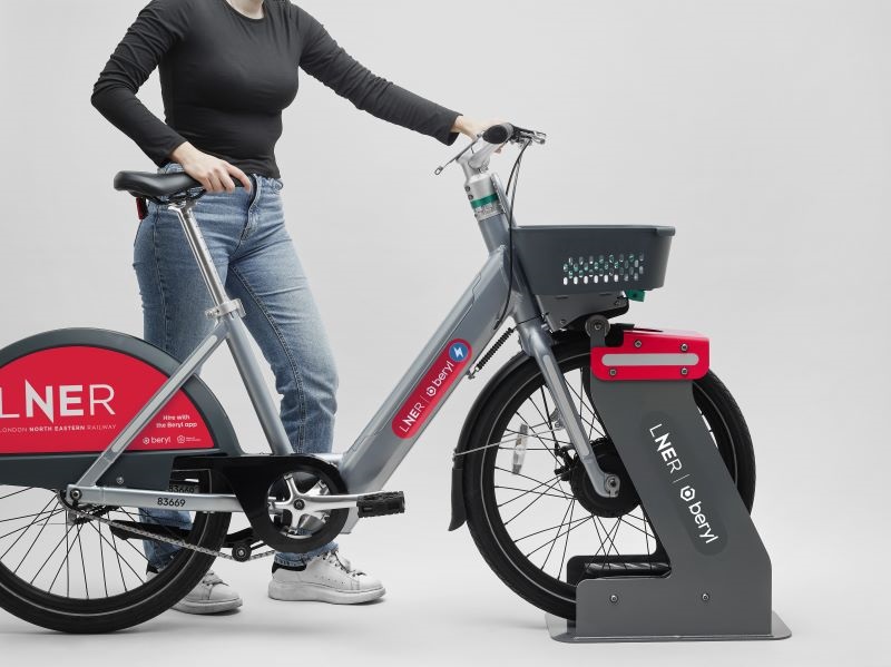 An e-bike sponsored by LNER and Beryl