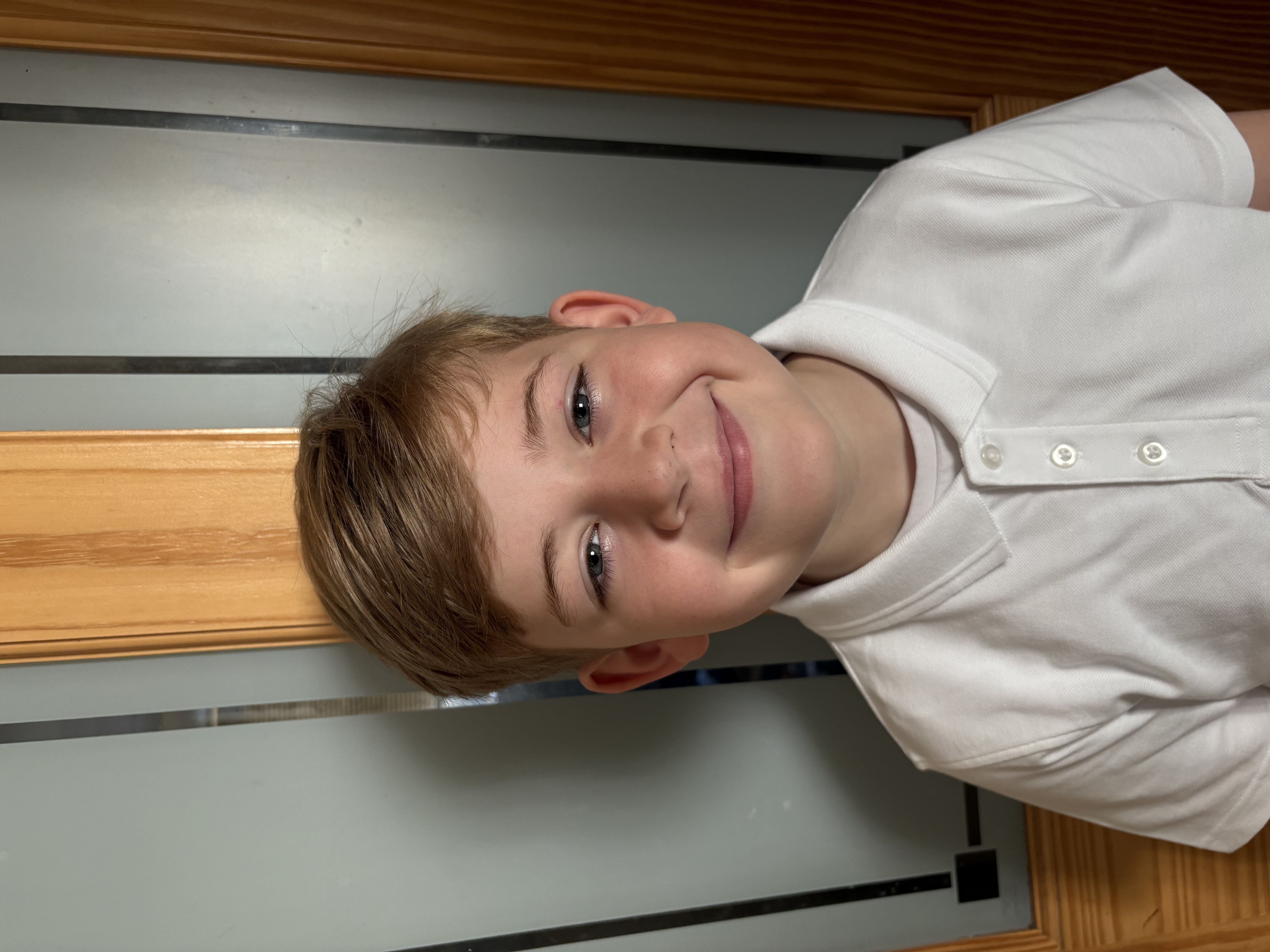 Young boy smiling