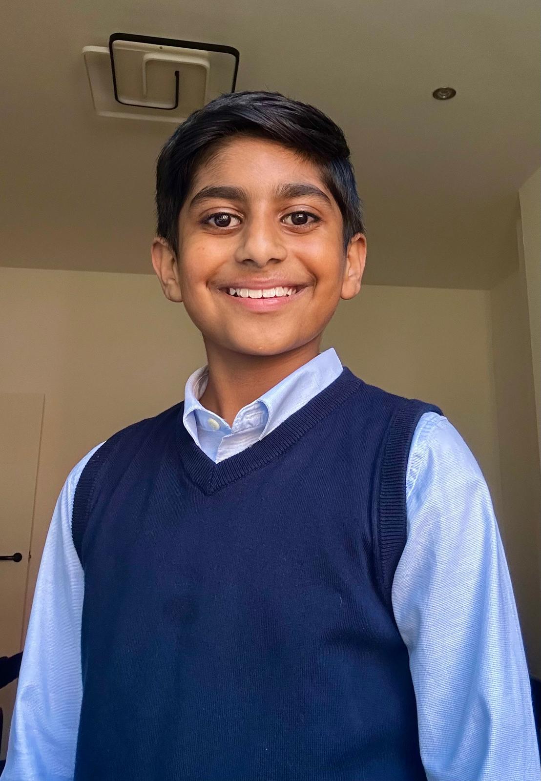 Young boy smiling